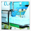 Stockpiling machine protecting products from scratch & dent. "Dakon-ashin" SP・HP・HPG・TP series