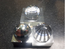 Mirror ball shape cutting of aluminum, acrylic polycarbonate