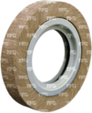 Abrasive material, abrasive wheel FP (flap wheel)