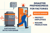 Disaster Preparedness (BCP) for Factories with Earthquake Detection Sensors
