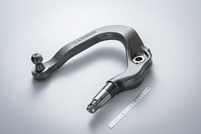 Knuckle arm, ASCB435H, mass production machining of forged materials for automotive