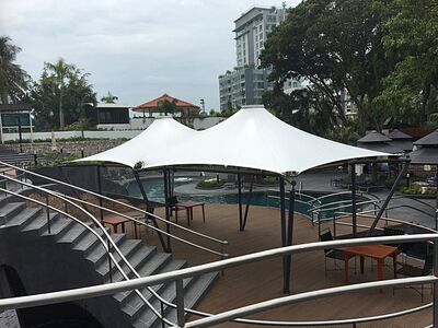 Royal Cliff tent membrane structure: Creating a large-scale space that maximizes natural light Samut Prakan, Thailand