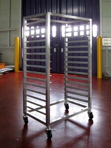 Made-to-order manufacturing of stainless steel work trolley