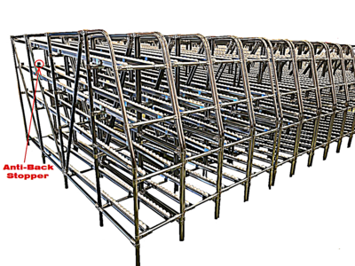 Shooter with Anti-Back Stopper, Creform Rack, FIFO, Flow Rack