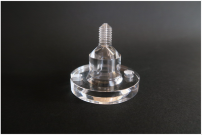 Acrylic processed product by screw processing and buffing 
