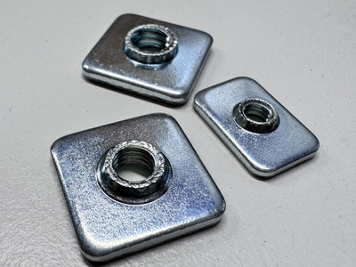 [Improved Efficiency Through Tapping Inside a Progressive Die]  Introduction of SPCC Pre-Inserted Nuts