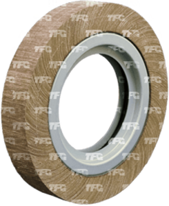 Abrasive material, abrasive wheel FP (flap wheel)
